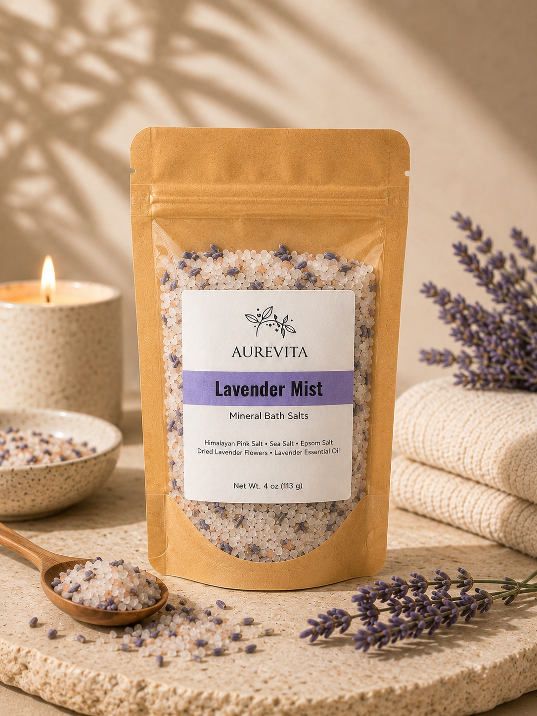 Lavander Mist Mineral bath Salts (4oz)