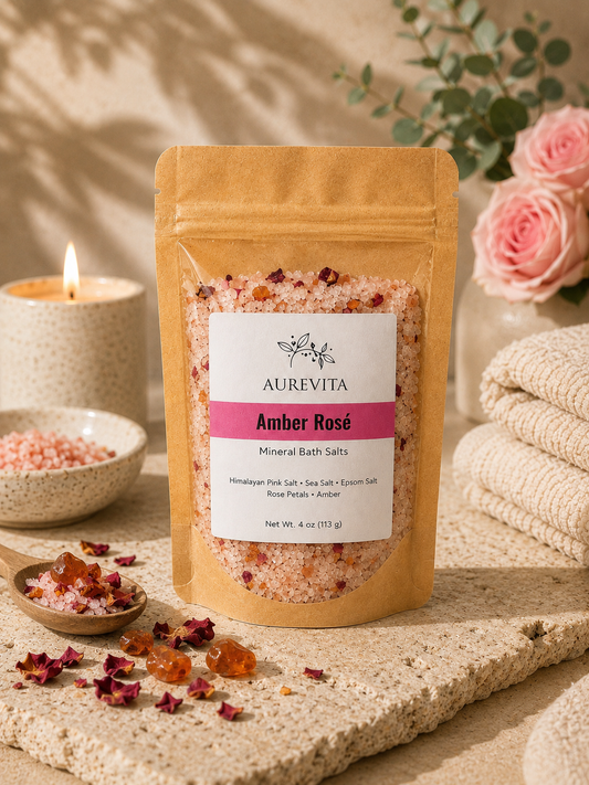 Amber Rose Mineral Bath Salts (4oz)