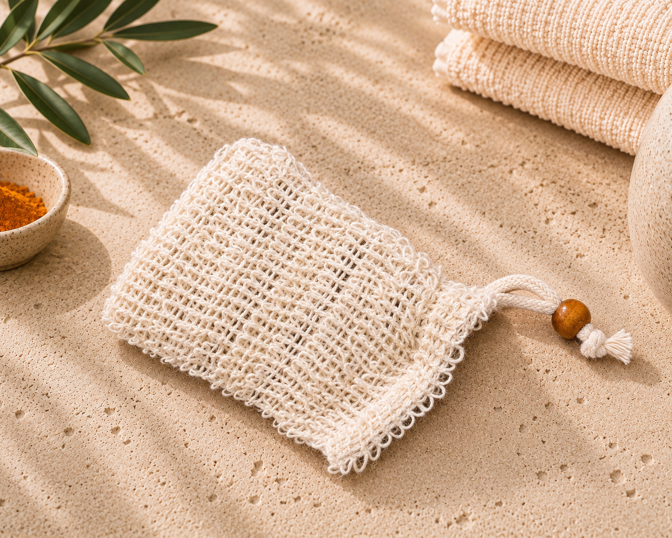Natural Sisal Soap Saver Bag